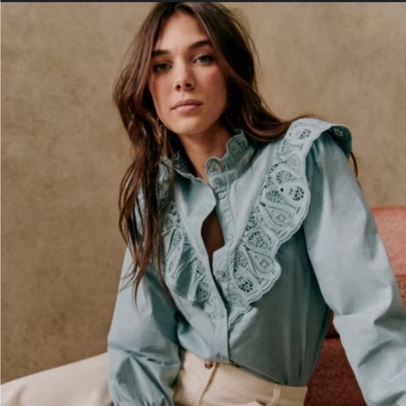 Sezane Desiree Blouse 40/8 - Picture 2 of 6